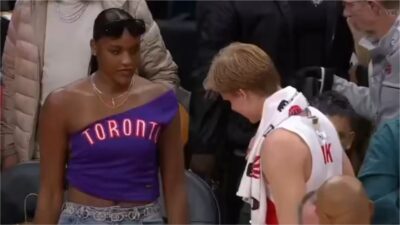 Cameras Capture Aaliyah Edwards&rsquo; Courtside Appearance At Raptors Game, Ignites Toronto Tempo Linkup