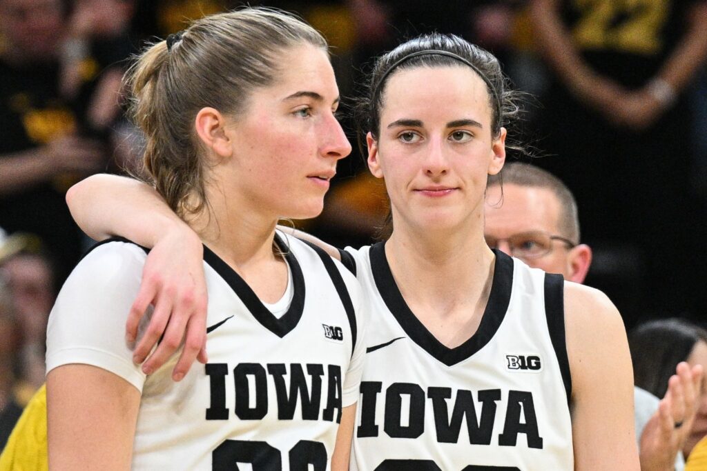 Kate Martin and Caitlin Clark