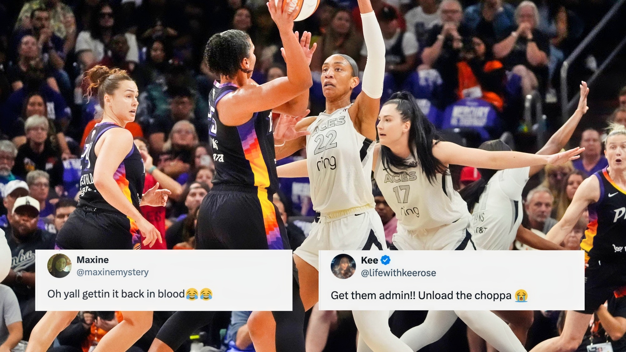 Las Vegas Aces Social Media Tears Apart Phoenix Mercury's Years-Old "Social Distancing" Gibe With Championship Brags