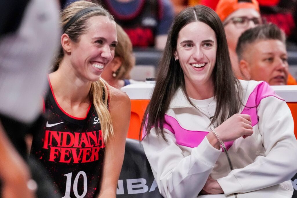 Lexie Hull and Caitlin Clark