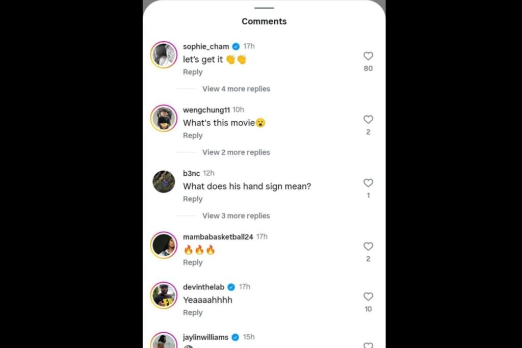 Sophie Cunningham Comment From IG