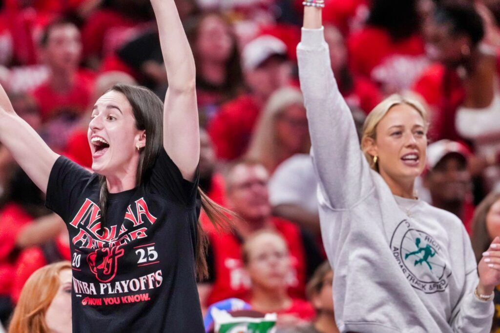 Sophie Cunningham and Caitlin Clark