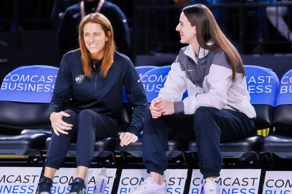 Stephanie White and Caitlin Clark