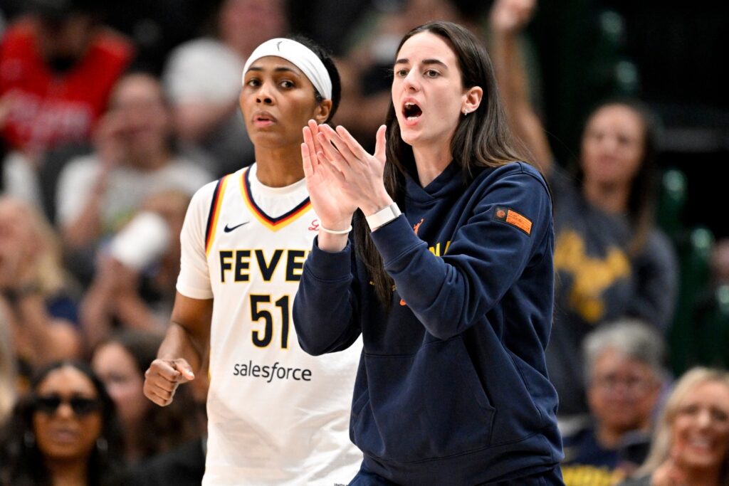 Sydney Colson and Caitlin Clark