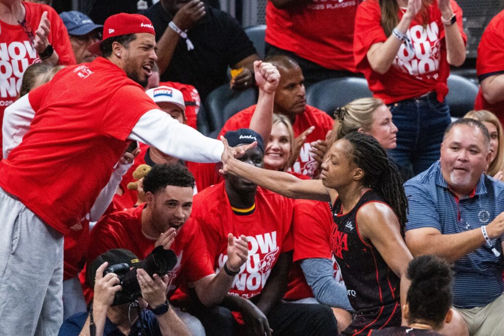 Tyrese Haliburton and Kelsey Mitchell 