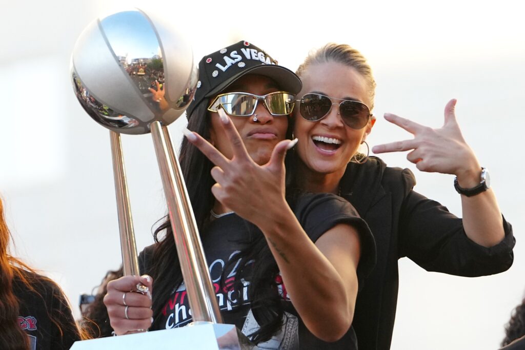 A'ja Wilson and Becky Hammon