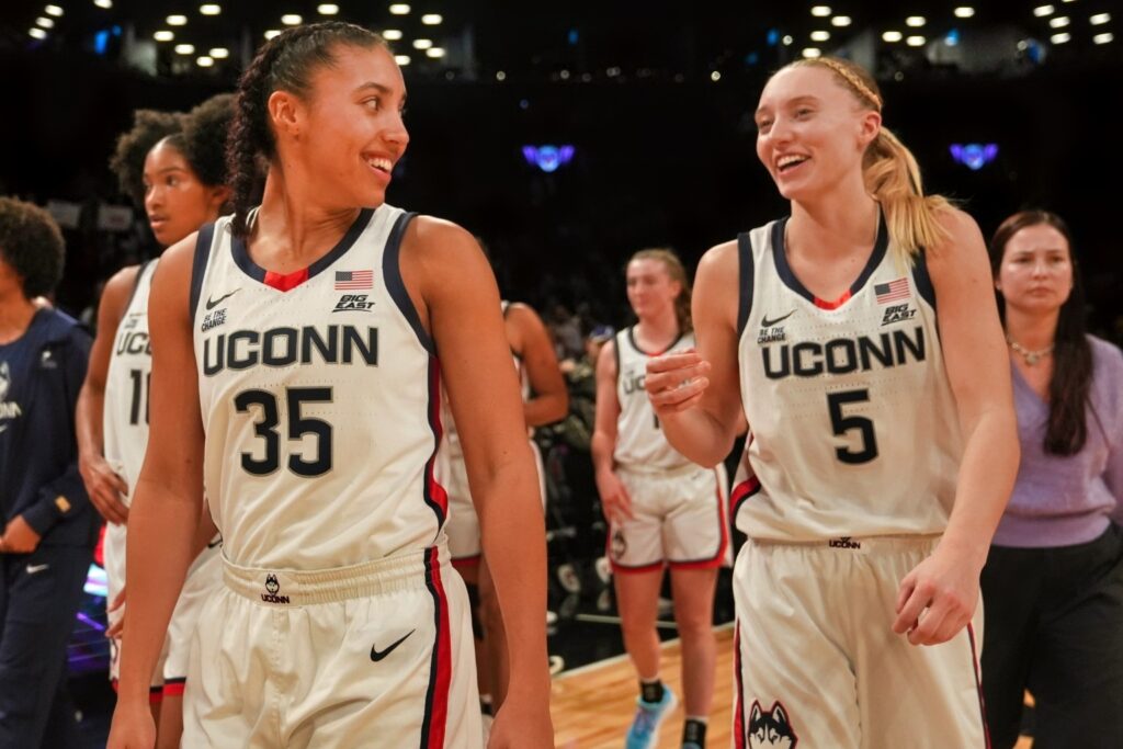 Azzi Fudd and Paige Bueckers