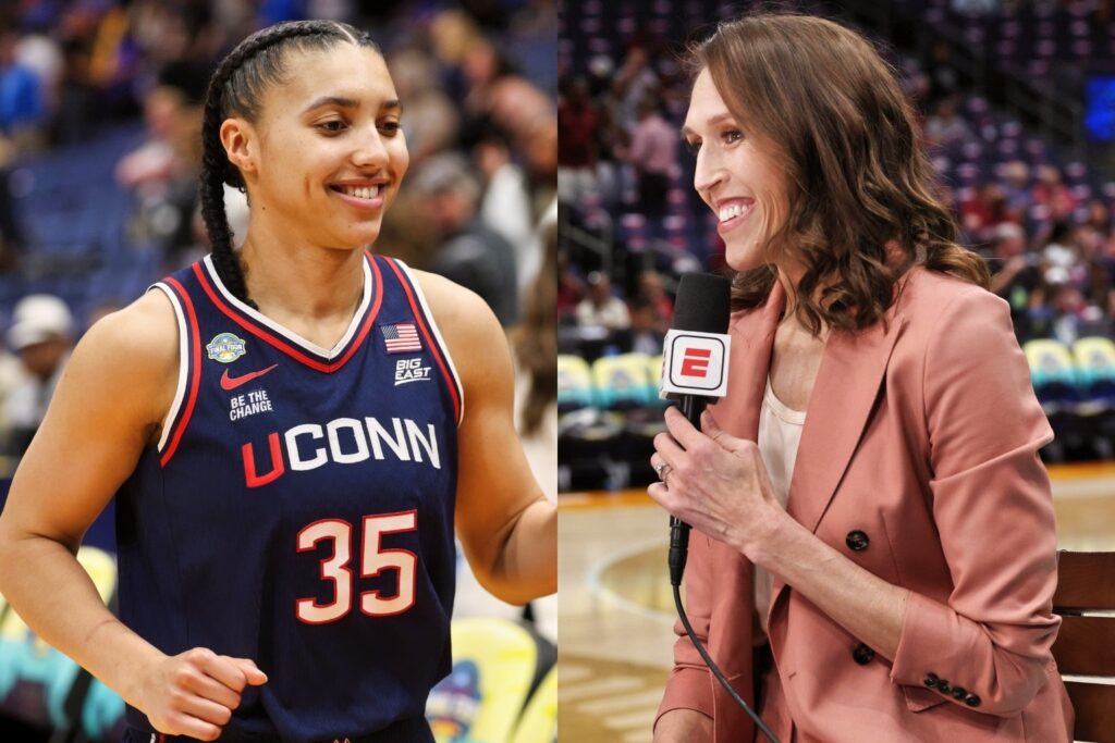 Azzi Fudd and Rebecca Lobo