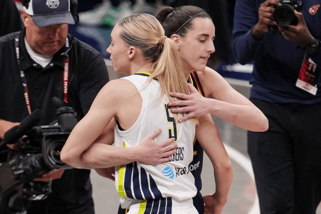 Caitlin Clark and Paige Bueckers