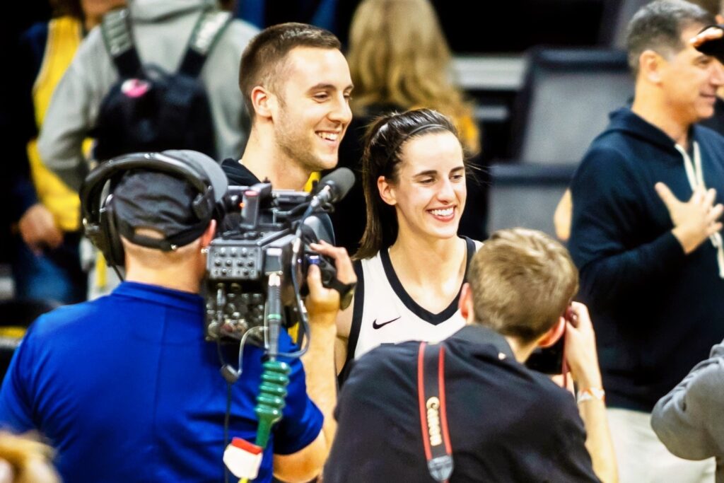 Connor McCaffery and Caitlin Clark