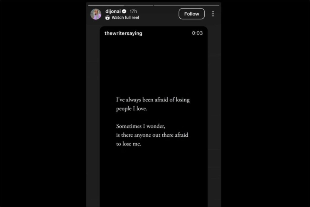 DiJonai Carrington Instagram Story