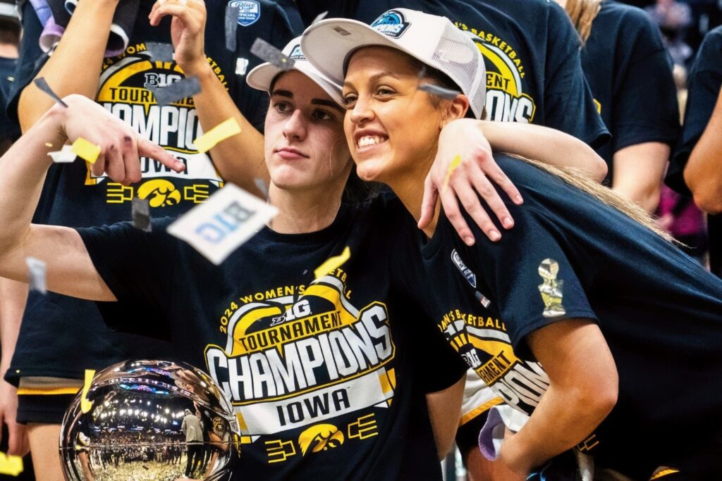 Gabbie Marshall and Caitlin Clark