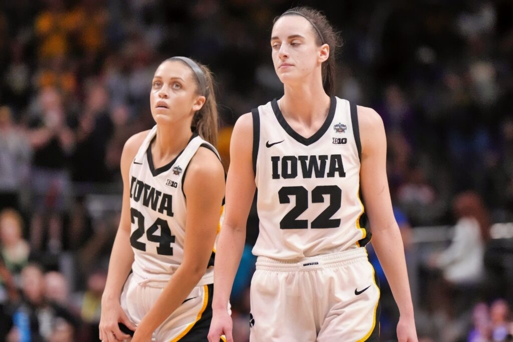 Gabbie Marshall and Caitlin Clark