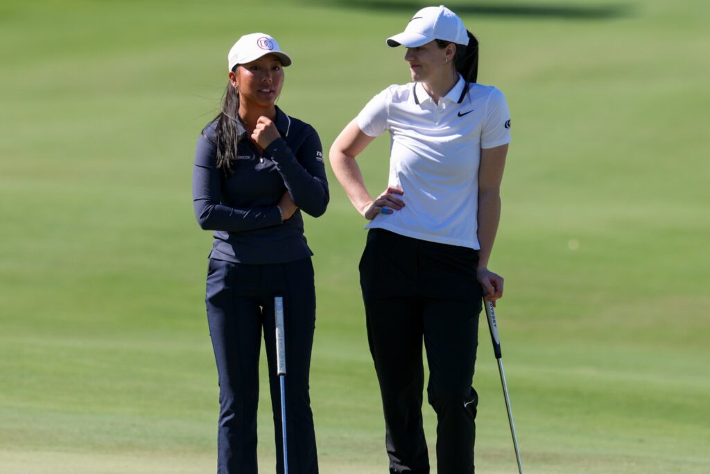 Lauren Nguyen and Caitlin Clark