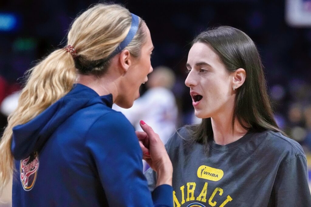 Lexie Hull and Caitlin Clark