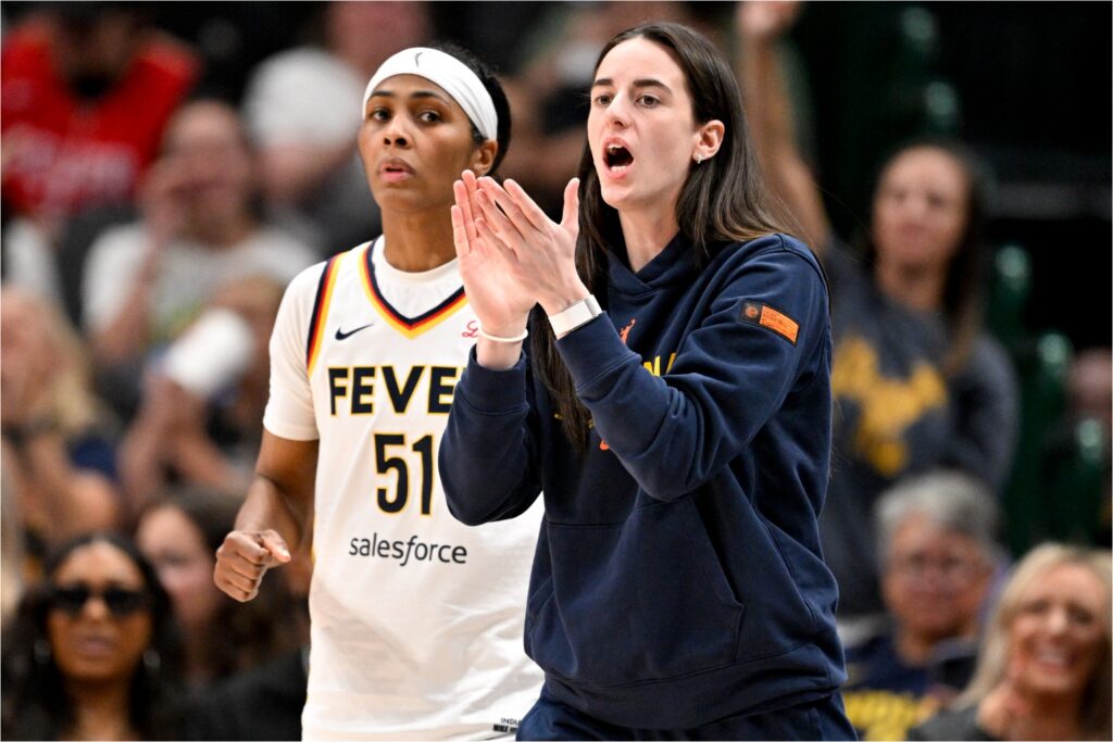 Sydney Colson and Caitlin Clark