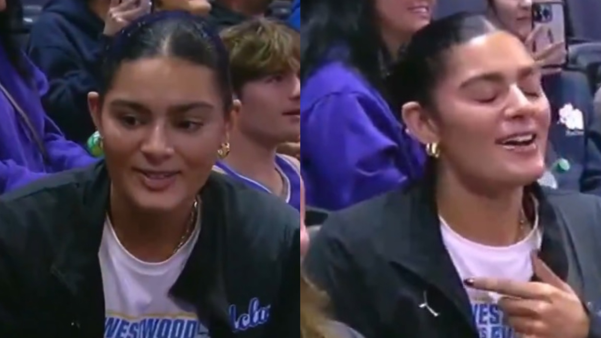 Cameras Caught Lauren Betts Vibing And Matching Lyrics At Minnesota Timberwolves vs. Sacramento Kings Game