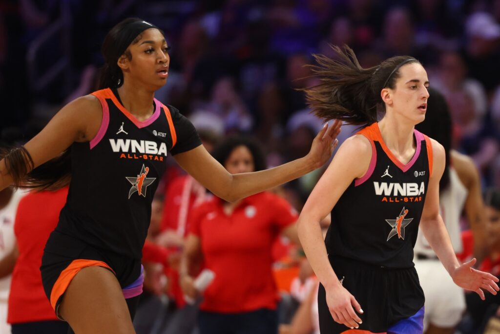 Angel Reese and Caitlin Clark