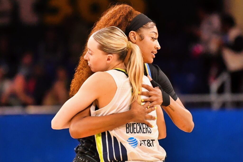 Angel Reese and Paige Bueckers