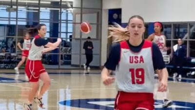 Cameras Caught Caitlin Clark, Angel Reese, And Paige Bueckers Locked Into Intense Drill At Team USA Camp