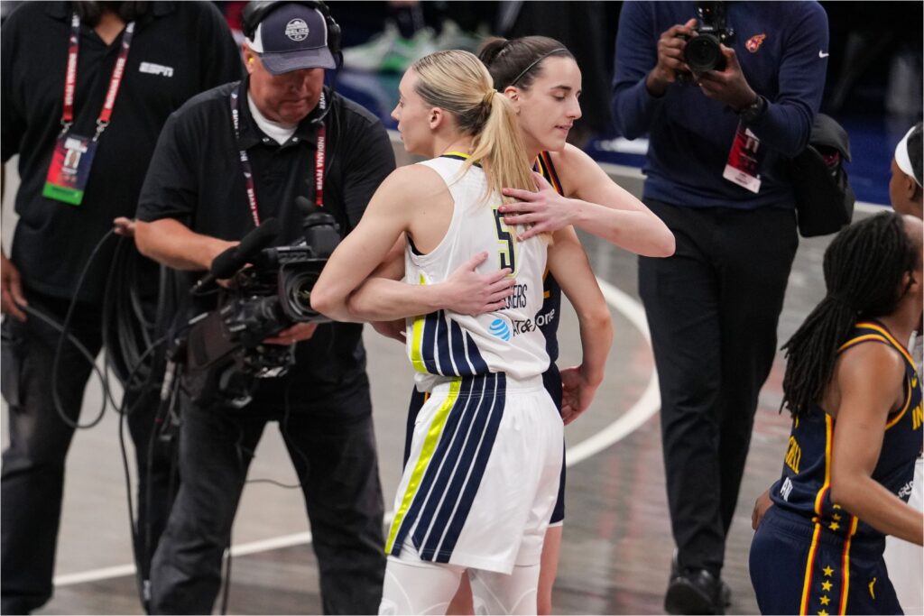 Caitlin Clark and Paige Bueckers