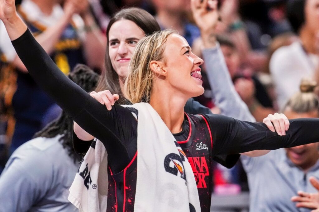 Caitlin Clark and Sophie Cunningham