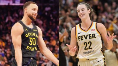 Caitlin Clark Jokes Stephen Curry's Insane Full-Court Pregame Shot "Has To Be Al"