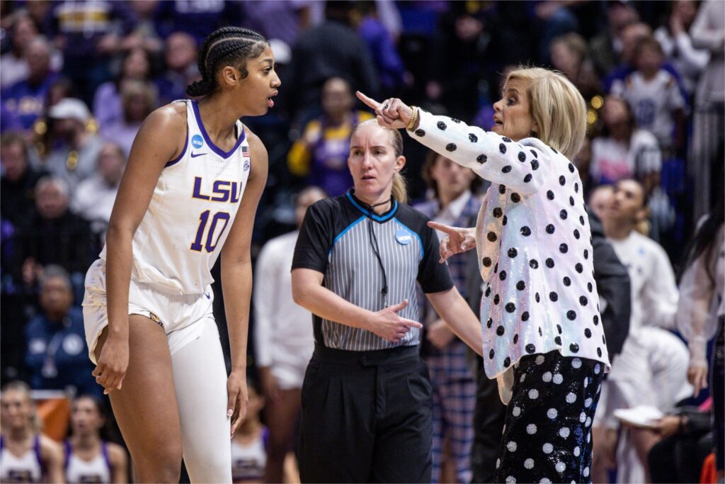 Angel Reese and Kim Mulkey
