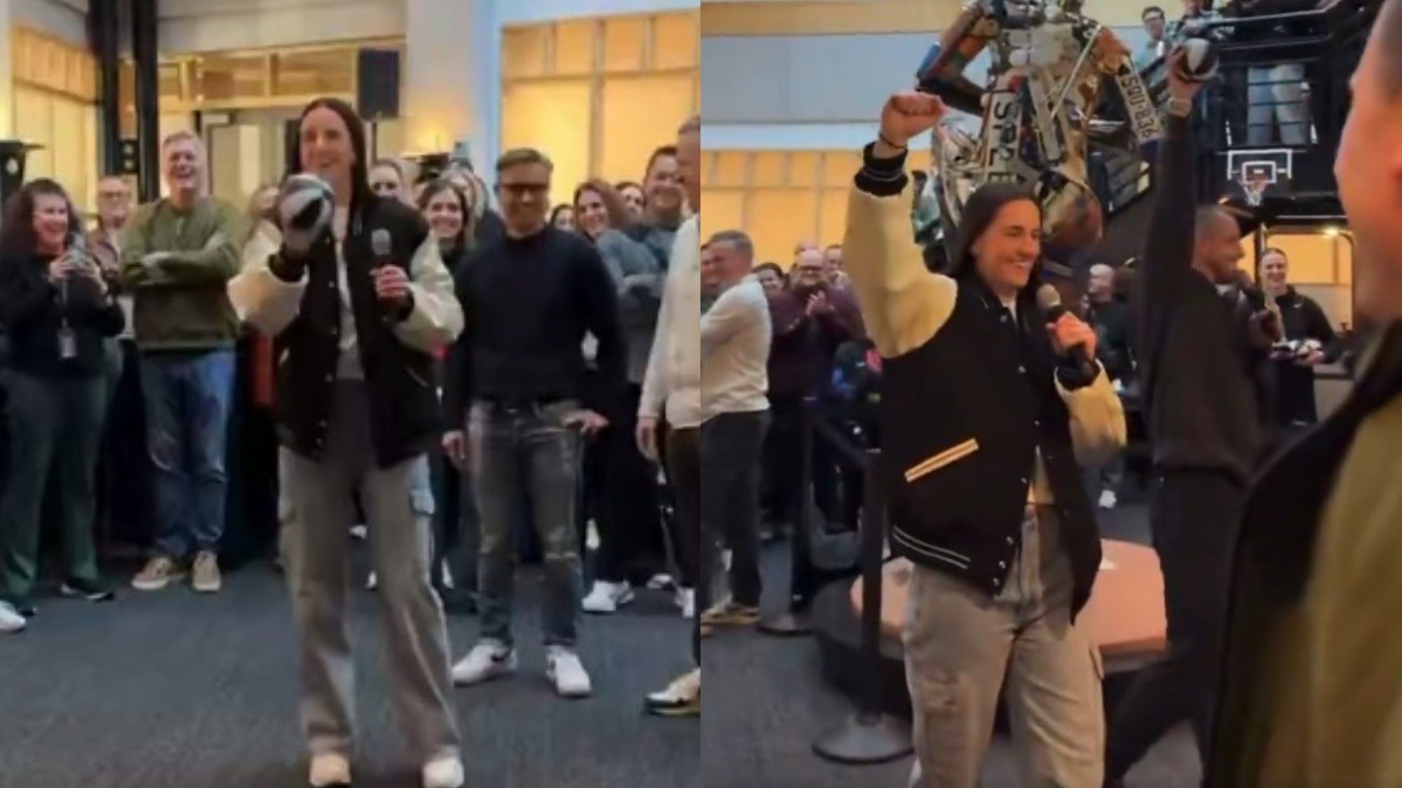 Cameras Caught Caitlin Clark Wowing Nike Employees With Mid-Range Shots During Headquarters Visit