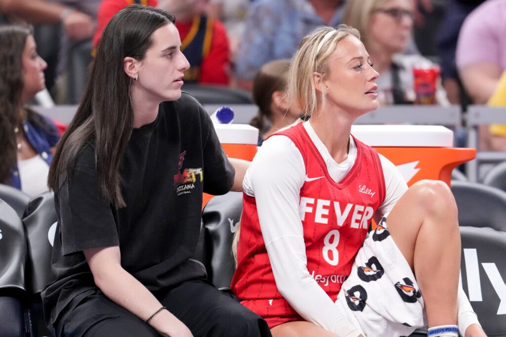 Sophie Cunningham and Caitlin Clark