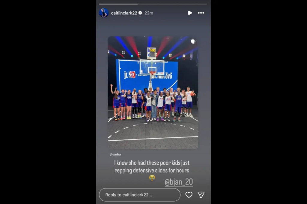 Caitlin Clark's Instagram Story