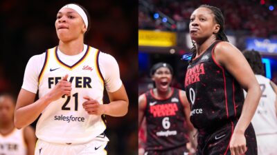 Kelsey Mitchell Celebrates Indiana Fever Rookie Makayla Timpson's High School Jersey Retirement