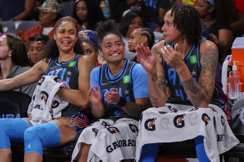 Nia Coffey, TaHina Paopao and Brittney Griner