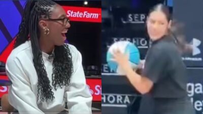 Kelsey Plum Hilariously Does Aliyah Boston Impression With Elbow Throws In Viral Video