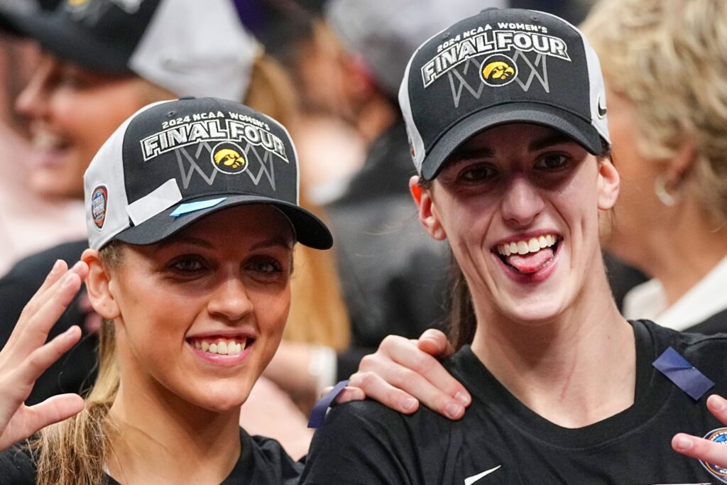 Gabbie Marshall and Caitlin Clark