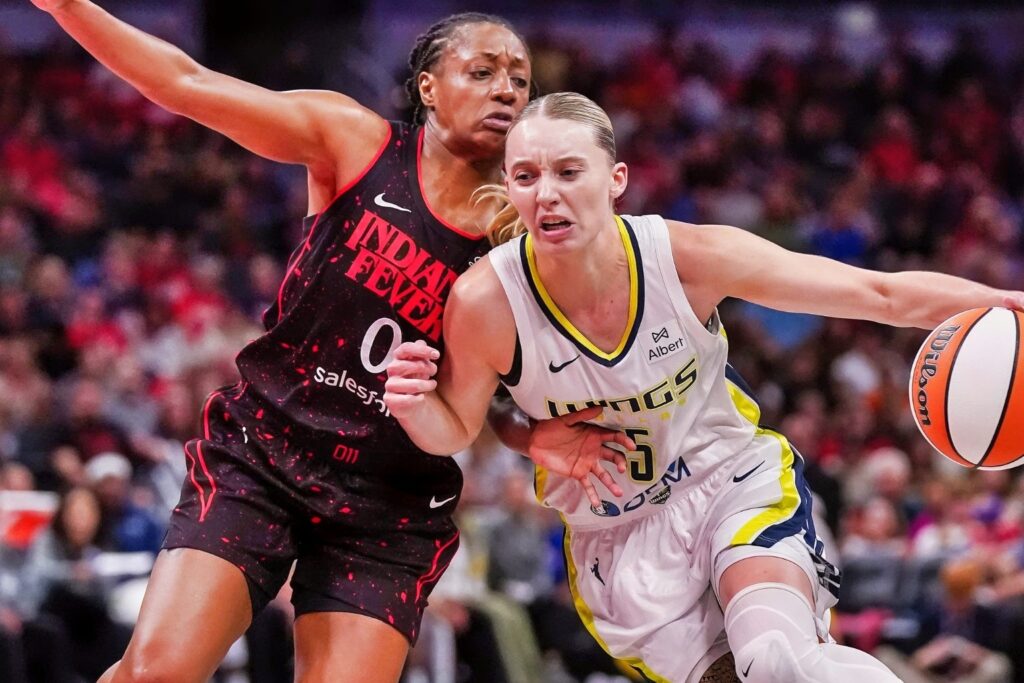 Kelsey Mitchell and Paige Bueckers