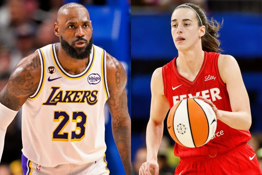 LeBron James and Caitlin Clark