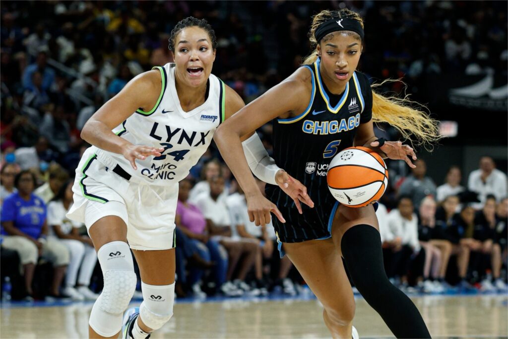 Napheesa Collier and Angel Reese