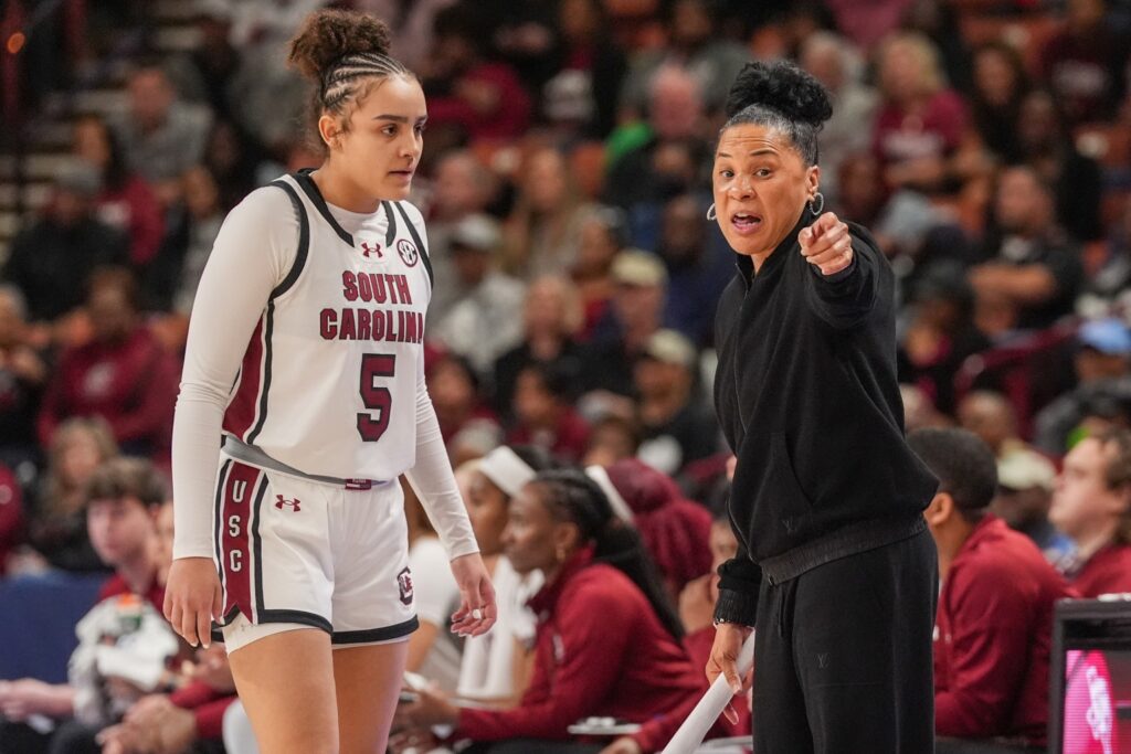 Tessa Johnson and Dawn Staley