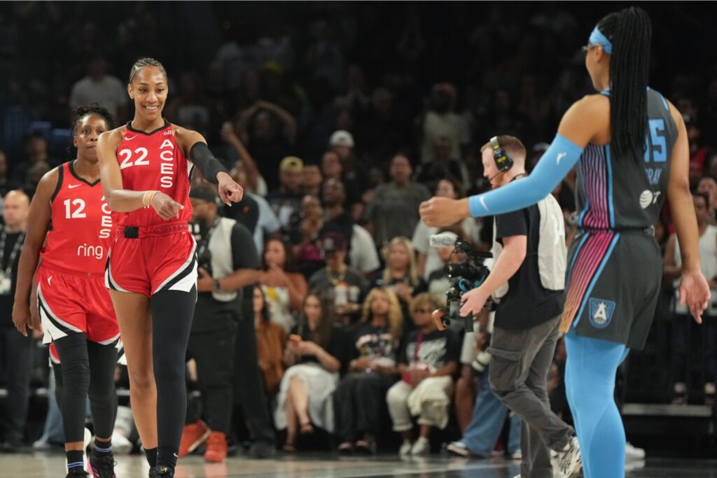 A'ja Wilson and Allisha Gray