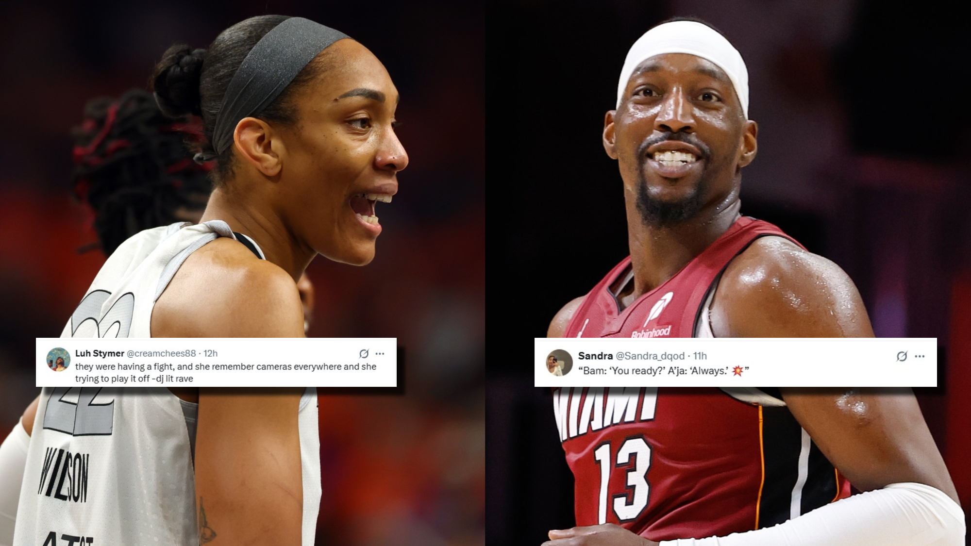 WNBA Fans Lose It Trying To Lip-Read A'ja Wilson's Conversation With Bam Adebayo In Viral Courtside Moment