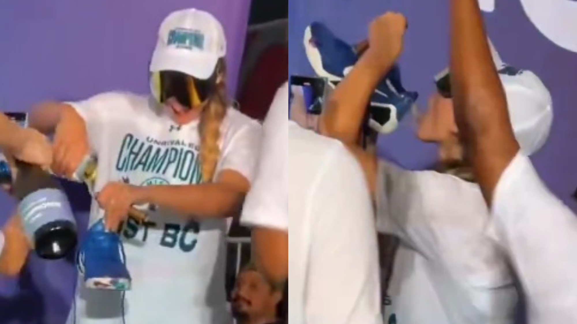 Alanna Smith Celebrates Unrivaled Championship With Classic Aussie Shoey Tradition [VIDEO]