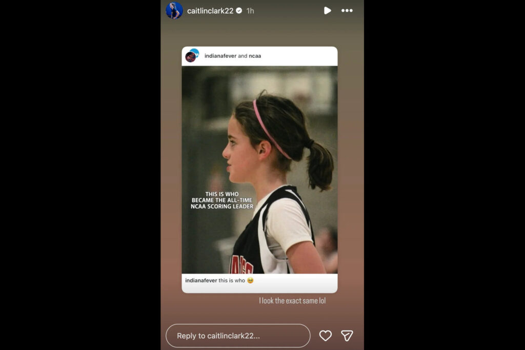 Caitlin Clark Instagram Story