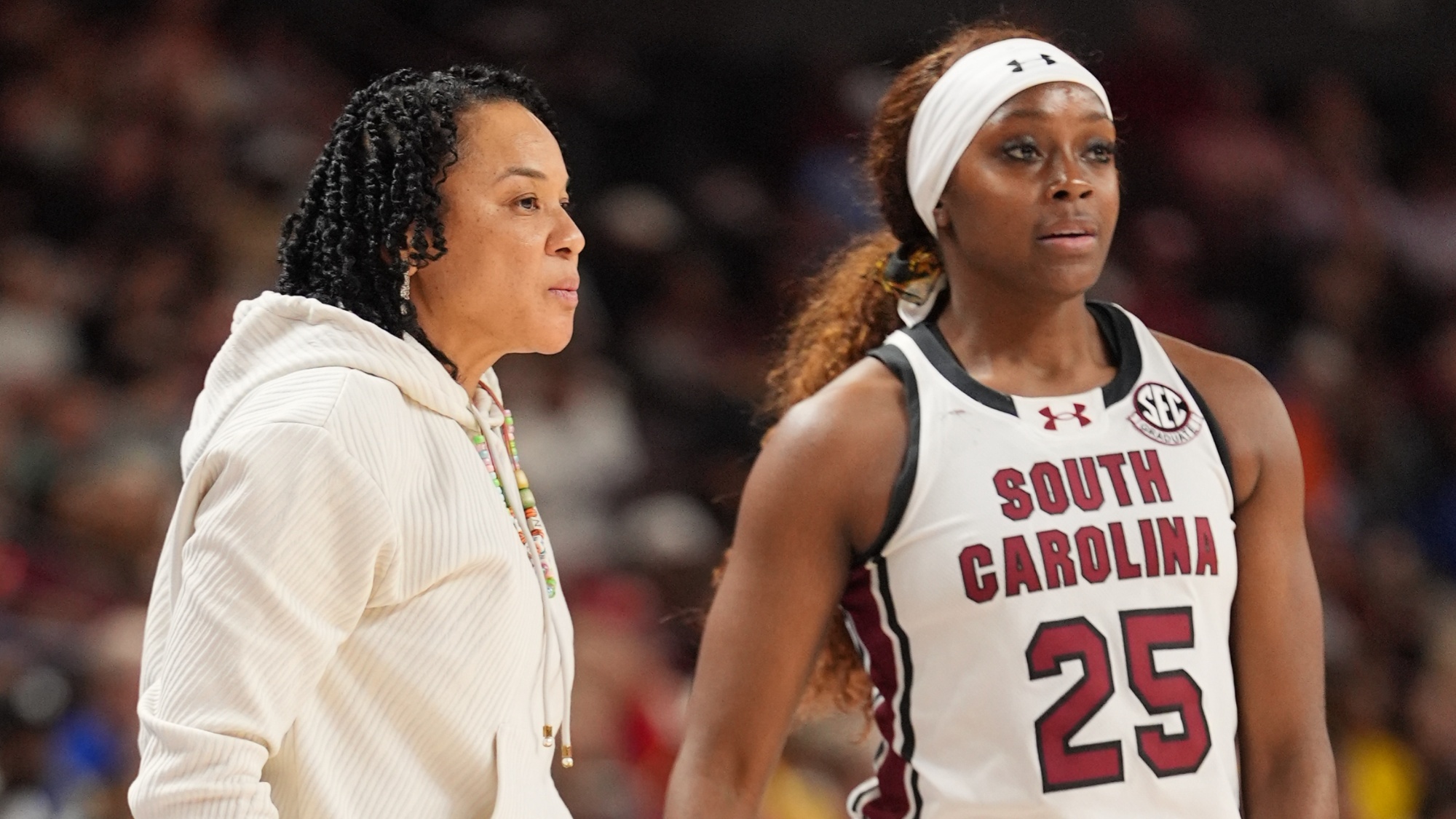 Dawn Staley Shares Hilarious Story of Raven Johnson Saying &ldquo;Aflac!&rdquo; During Commercial Break