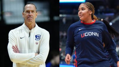 Creighton Coach Jim Flanery Can&rsquo;t Stop Gushing Over Sarah Strong's Performance In Connecticut's Win Over Blue Jays