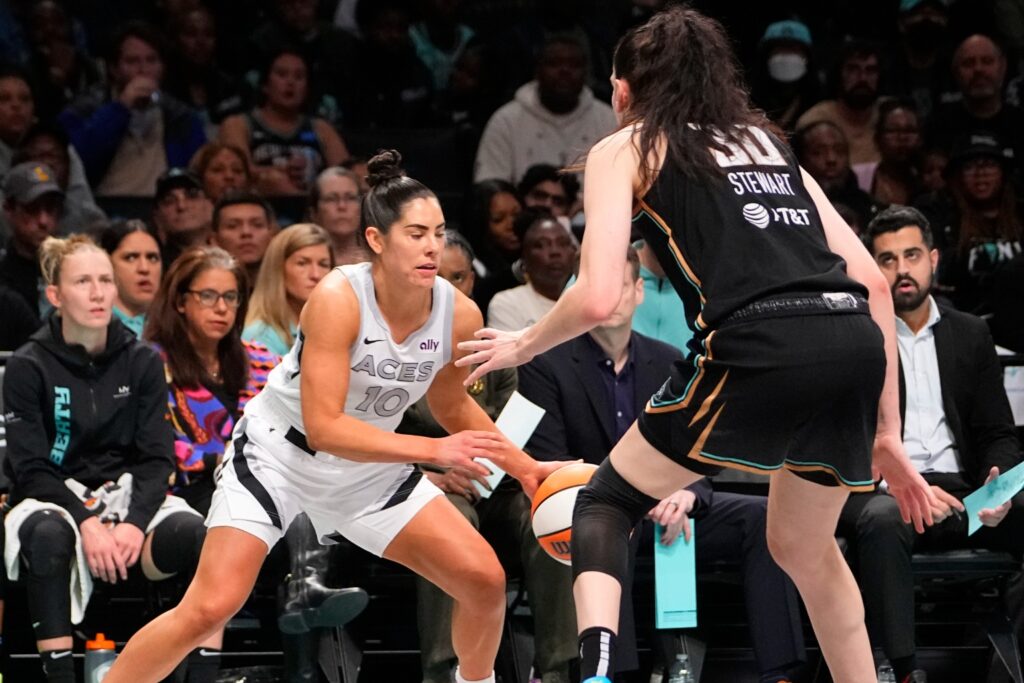Kelsey Plum and Breanna Stewart