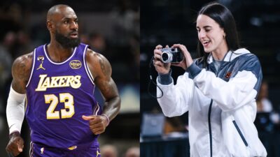 LeBron James Gives Thumbs Up To Caitlin Clark Getting Her Own Sideline Camera During Los Angeles Lakers Game