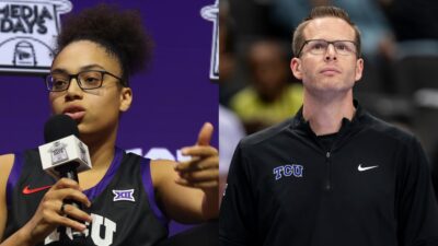 Olivia Miles Gets Emotional Thanking TCU Coach Mark Campbell After Falling Short Of Final Four