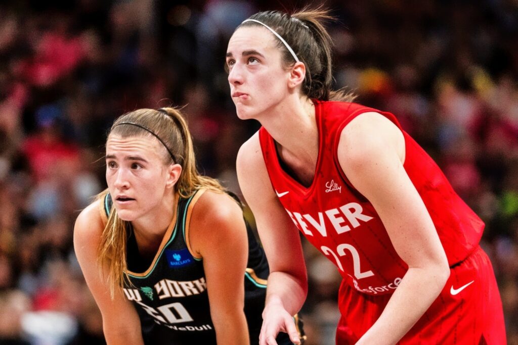 Sabrina Ionescu and Caitlin Clark