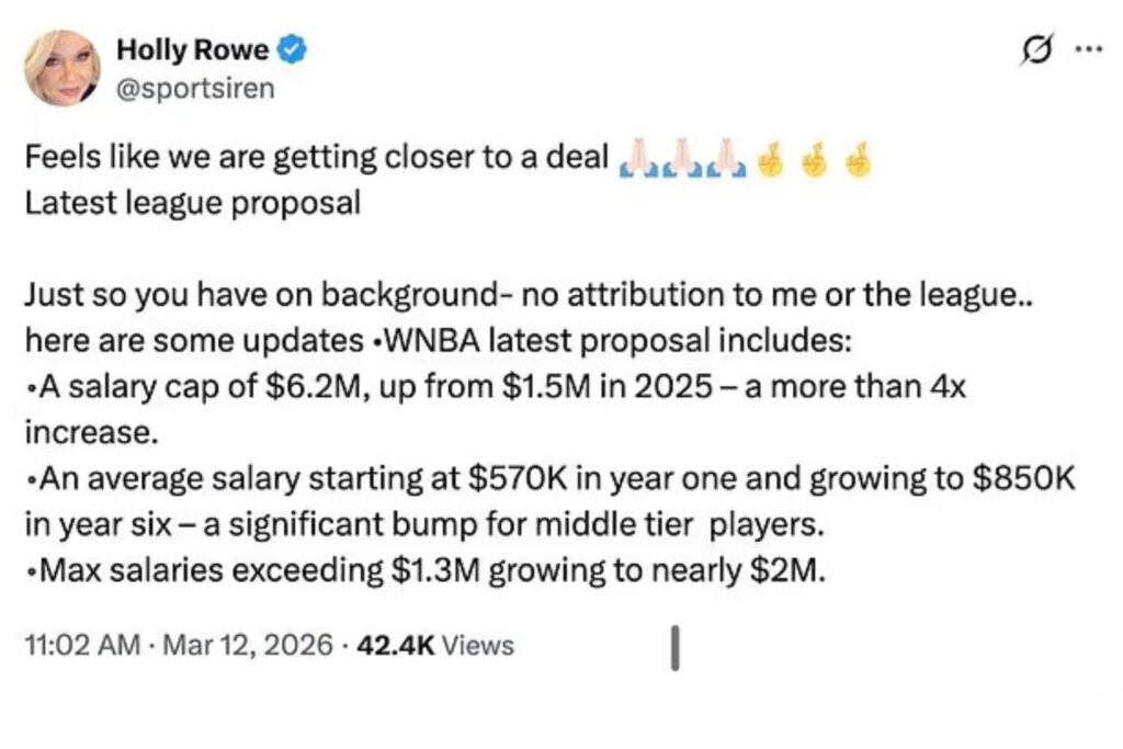 Screenshot of Holly Rowe Post